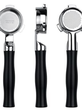 Normcore 54mm Silm Bottomless Portafilter Stainless Portafilter Black Handle